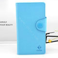 Cover Side Flip leather Cases luxury Holster for LG F160L Optimus LTE II 2 - Blue