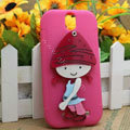 Pirate Girl Silicone Cases Skin Covers for HTC T528t One ST - Rose