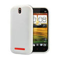 TPU Soft Cases Colorful Matte Covers Skin for HTC T528t One ST - White