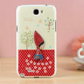 The girl Hard Cases Covers Skin for Samsung N7100 GALAXY Note2 - Red