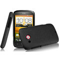 IMAK Cowboy Shell Quicksand Hard Cases Covers for HTC A320e Desire C Golf - Black