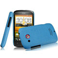 IMAK Cowboy Shell Quicksand Hard Cases Covers for HTC A320e Desire C Golf - Blue