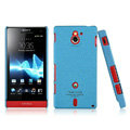 IMAK Cowboy Shell Quicksand Hard Cases Covers for Sony Ericsson MT27i Xperia sola - Blue