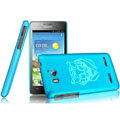 IMAK Gold and Silver Series Ultrathin Matte Color Covers Hard Cases for Huawei U8950D C8950D G600 - Blue