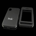 IMAK Ultrathin Matte Color Covers Hard Back Cases for Samsung Star S5230c S5233 - Black