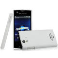 IMAK Ultrathin Matte Color Covers Hard Cases for Sony Ericsson ST18i Xperia ray - White