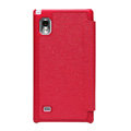 Nillkin England Retro Leather Cases Holster Covers for LG F160L Optimus LTE II 2 - Red