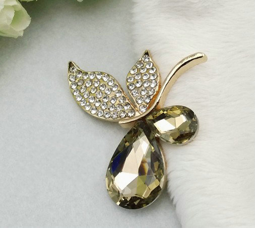 Bling Butterfly Alloy Metal Rhinestone Crystal DIY Phone Case Cover Deco Kit - Champagne