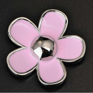 Bling Flower Alloy Metal Crystal DIY Phone Case Cover Deco Kit 17mm - Pink
