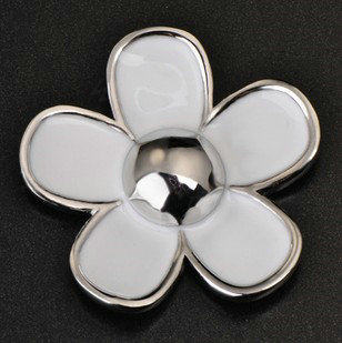 Bling Flower Alloy Metal Crystal DIY Phone Case Cover Deco Kit 23mm - White
