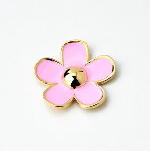 Bling Flower Alloy Metal Rhinestone DIY Phone Case Cover Deco Kit 33mm - Pink
