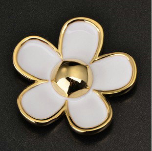 Bling Flower Alloy Metal Rhinestone DIY Phone Case Cover Deco Kit - White 02