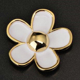 Bling Flower Alloy Metal Rhinestone DIY Phone Case Cover Deco Kit - White 03