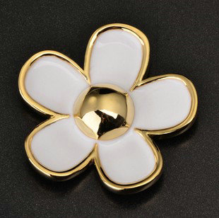 Bling Flower Alloy Metal Rhinestone DIY Phone Case Cover Deco Kit - White