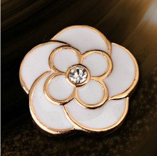 Bling Flower Alloy Rhinestone Crystal DIY Phone Case Cover Deco Kit - White