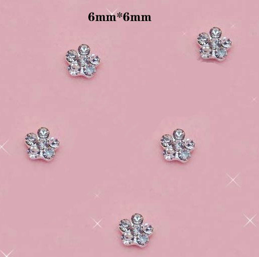 Bling Flower Alloy Rhinestone Crystal DIY Phone Cover Case Deco Kit - White