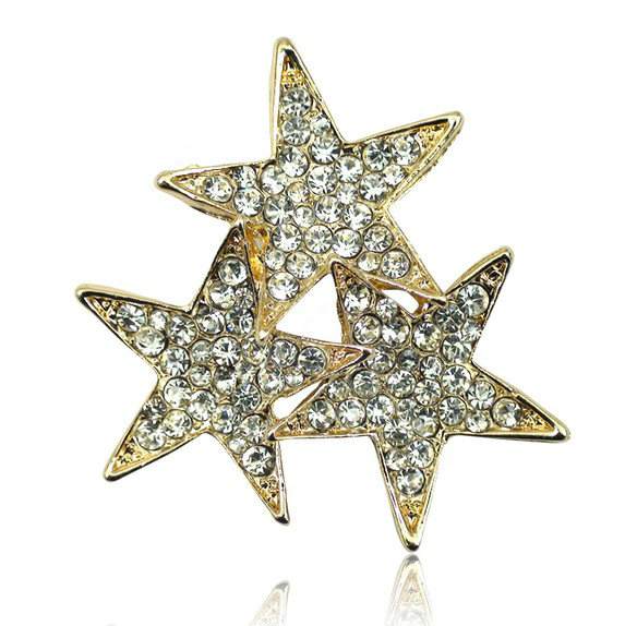 Bling Stars Alloy Rhinestone Crystal DIY Phone Case Cover Deco Kit 37mm - Gold