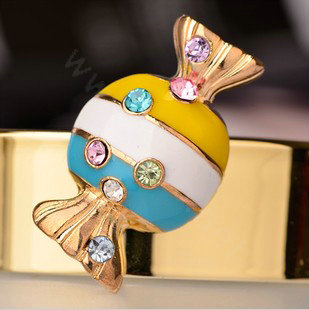 Bling Colorful candy Alloy Crystal Rhinestone DIY Phone Case Cover Deco Kit - Blue