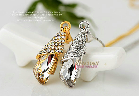 Bling Crystal Alloy Rhinestone Pendant DIY Phone Case Cover Deco Kit 36*10mm - Gold
