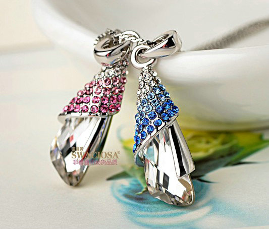 Bling Crystal Alloy Rhinestone Pendant DIY Phone Case Cover Deco Kit 36*10mm - Pink
