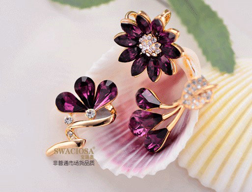 Bling Diamond Alloy Crystal Pendant DIY Phone Case Cover Deco Kit 30*20mm - Purple