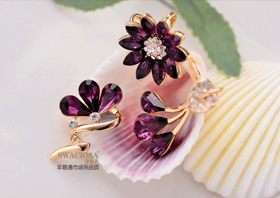 Bling Diamond Alloy Crystal Pendant DIY Phone Case Cover Deco Kit 32*18mm - Purple