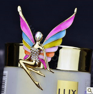 Bling Elf Angel Alloy Rhinestone Crystal DIY Phone Case Cover Deco Kit 56*80mm - Color