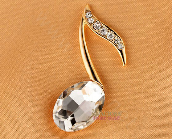 Bling Music note Alloy Crystal Rhinestone DIY Phone Case Cover Deco Kit 40*20mm - Gold