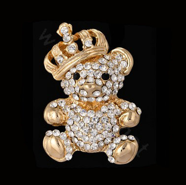 Bling Panda Alloy Rhinestone Crystal DIY Phone Case Cover Deco Kit 34*64mm - White