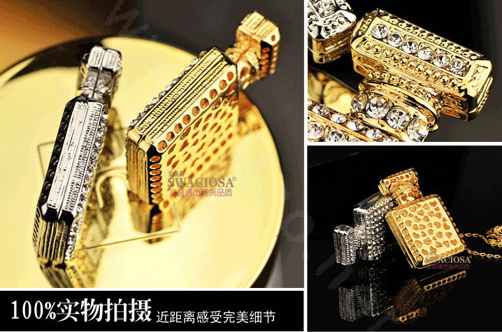 Bling Parfum bottle Alloy Crystal Rhinestone DIY Phone Case Cover Deco Kit 30*50mm - White