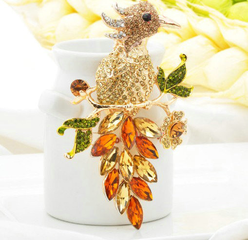 Bling Lark Bird Alloy Crystal Rhinestone DIY Phone Case Cover Deco Den Kit 66*97mm - Champagne