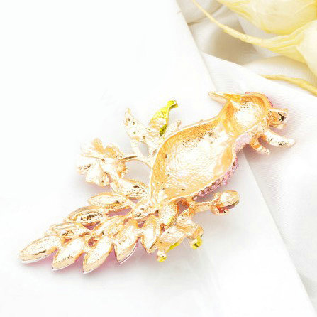 Bling Lark Bird Alloy Crystal Rhinestone DIY Phone Case Cover Deco Den Kit 66*97mm - Pink