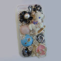 Bling S-warovski crystal cases Pumpkin Trojan diamond cover for iPhone 5 - Blue