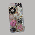 Bling S-warovski crystal cases Pumpkin Trojan diamond cover for iPhone 5 - Pink