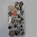 Bling S-warovski crystal cases Tiger diamond cover for iPhone 5 - Black