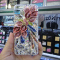 S-warovski crystal cases Bling Flower diamond covers for iPhone 5 - Pink