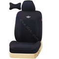 VV knitted fabric mesh Custom Auto Car Seat Cover Set - Black