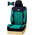 VV knitted fabric mesh Custom Auto Car Seat Cover Set - Blue Black