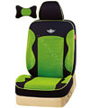 VV knitted fabric mesh Custom Auto Car Seat Cover Set - Green Black