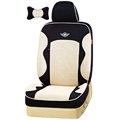 VV knitted fabric mesh Custom Auto Car Seat Cover Set - White Black