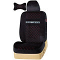 VV camel velvet Custom Auto Car Seat Cover Set - Black