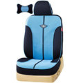 VV knitted mesh Stripe Custom Auto Car Seat Cover Set - Blue Black