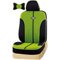 VV knitted mesh Stripe Custom Auto Car Seat Cover Set - Grass green Black