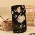Bling Crystal Case Rhinestone Fish Cover for Samsung i9250 GALAXY Nexus Prime i515 - Black