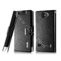 IMAK Slim leather Case holder Holster Cover for HTC 8S - Black
