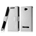 IMAK Slim leather Case holder Holster Cover for HTC 8S - White