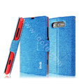 IMAK Slim leather Case holder Holster Cover for Nokia Lumia 820 - Blue