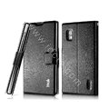 IMAK Slim leather Case support Holster Cover for LG E970 - Black