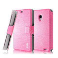 IMAK Slim leather Case support Holster Cover for MEIZU MX2 - Pink