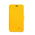 Nillkin Fresh leather Case button Holster Cover Skin for Nokia Lumia 620 - Yellow